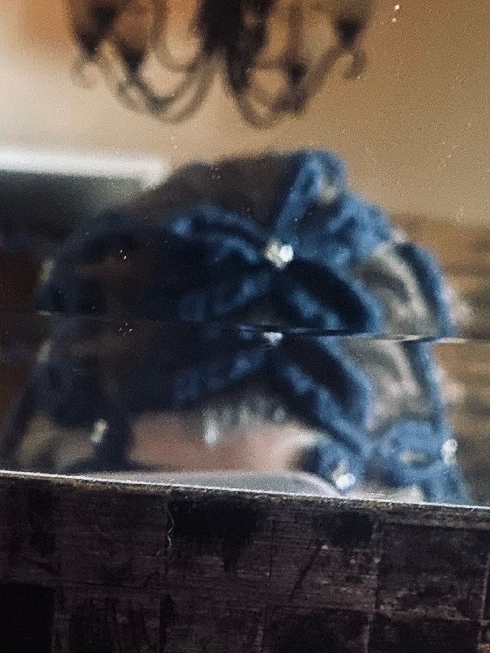Blue Jean Knot Headband with Decorative Jewel - silver color boho beads